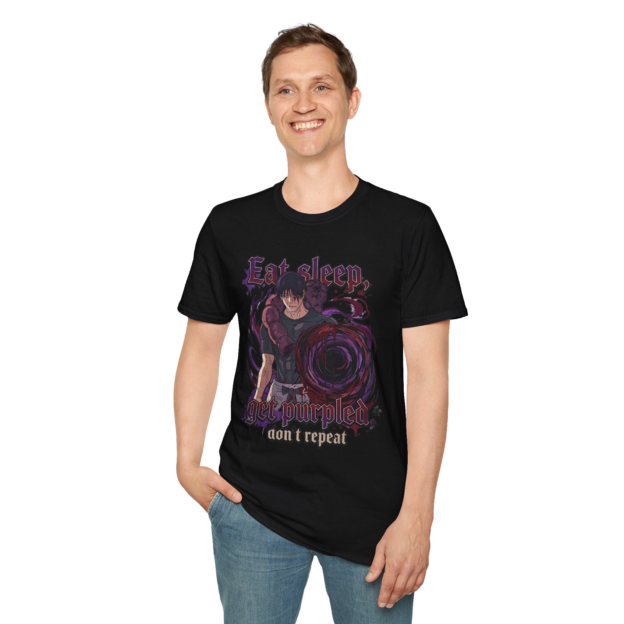 Eat Sleep, Get Purpled, Don’t Repeat – Anime Meme T-Shirt