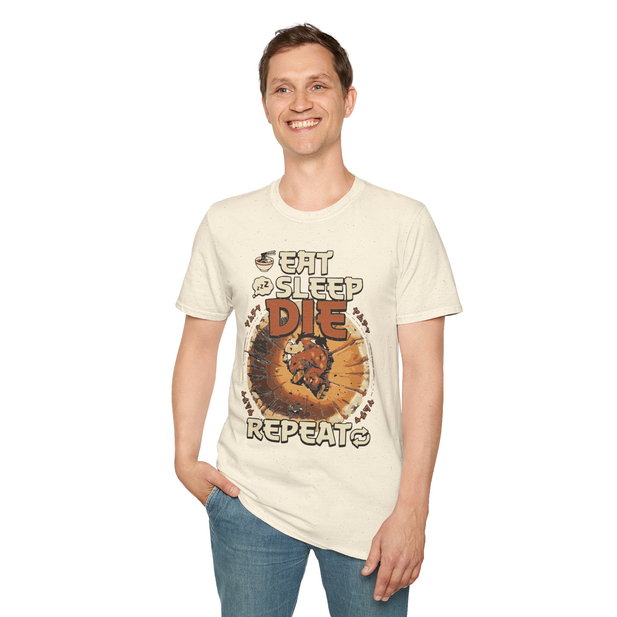 Eat Sleep Die Repeat – Anime Meme Gamer T-Shirt