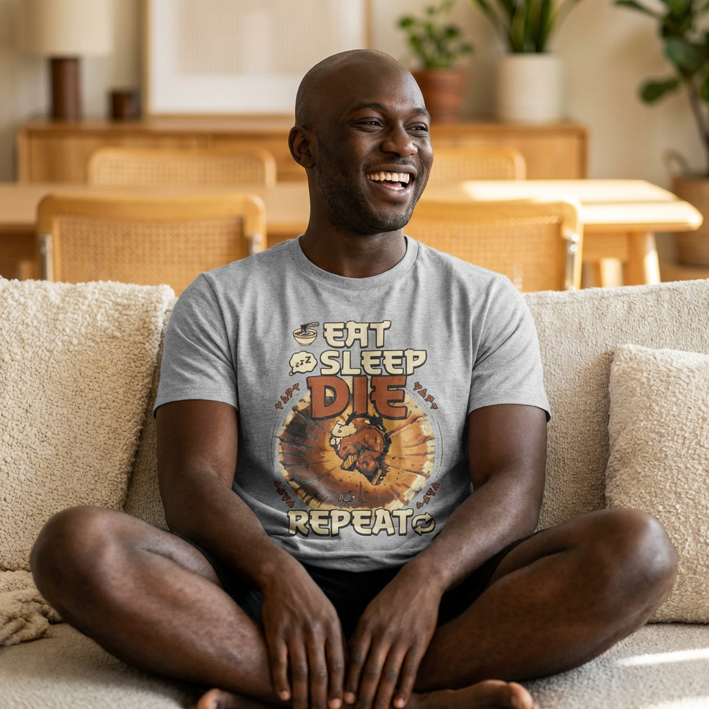 Eat Sleep Die Repeat – Anime Meme Gamer T-Shirt