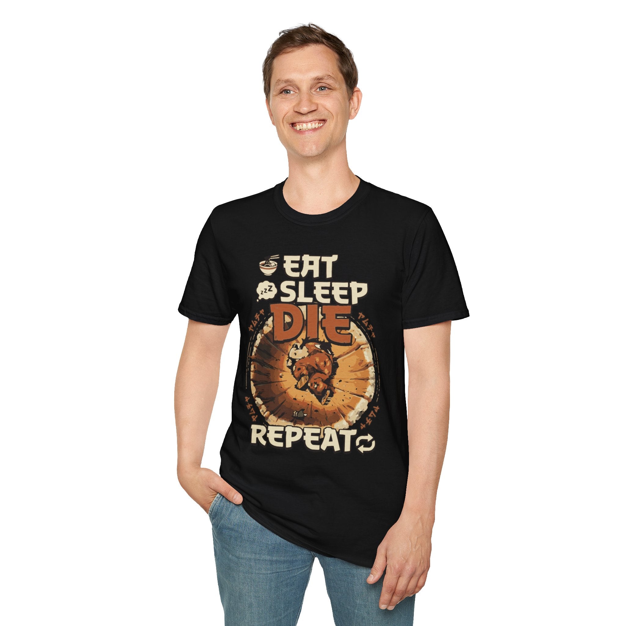 Eat Sleep Die Repeat – Anime Meme Gamer T-Shirt