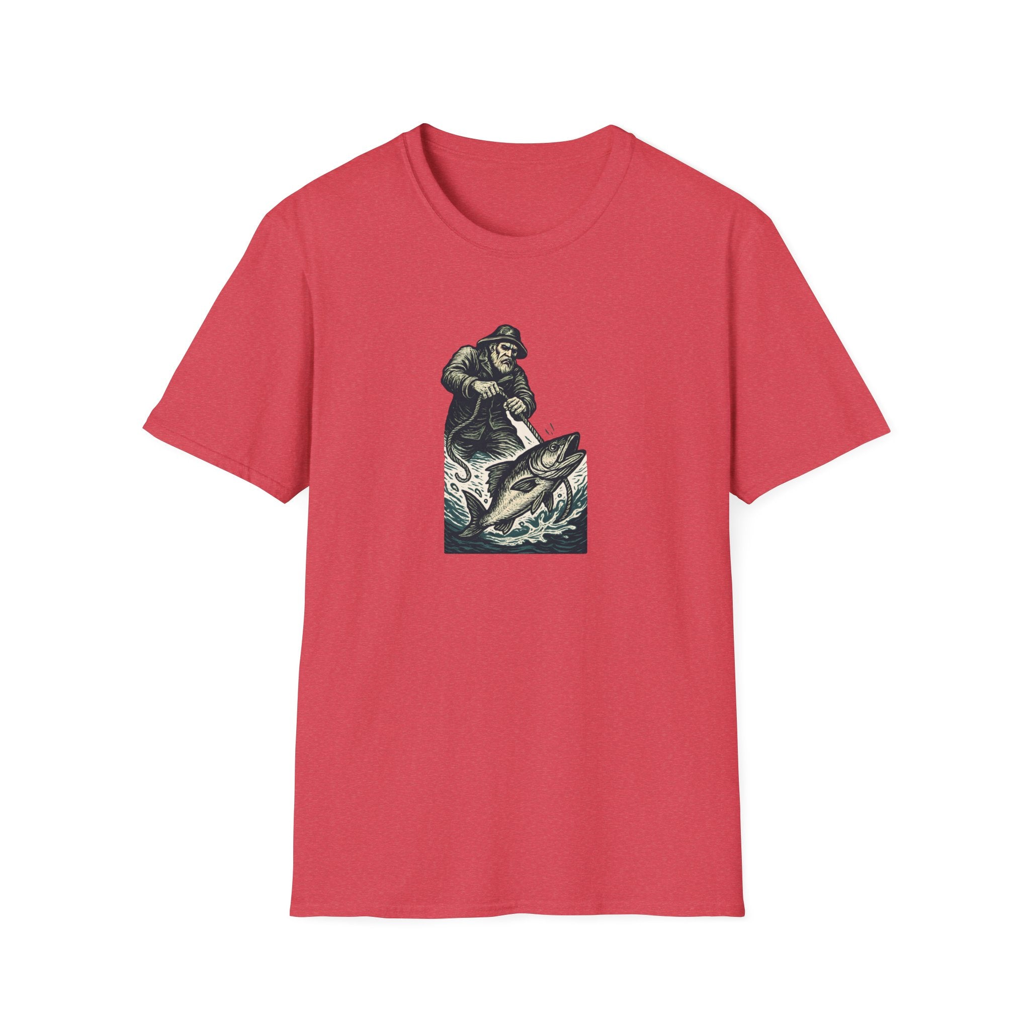 Fisherman Reeling Giant Fish T-Shirt