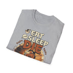 Eat Sleep Die Repeat – Anime Meme Gamer T-Shirt